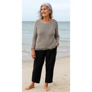 Eileen Fisher Organic Linen Knit Sweater - Petite XS